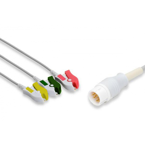 Kabel kompletny EKG do Philips, 3 odprowadzenia, klamra, wtyk 12 pin